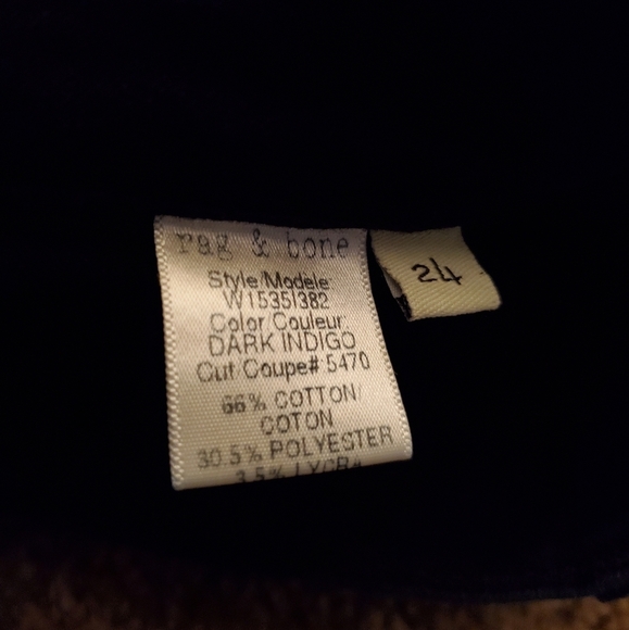 Rag & bone Ankle Zip Jeans Size 24 - Picture 5 of 9